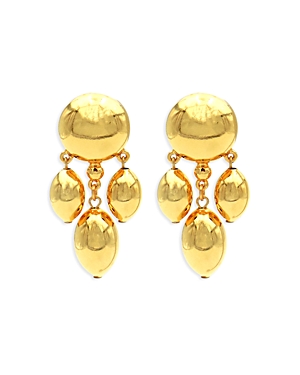Ben-amun Bead Clip On Drop Earrings In Gold