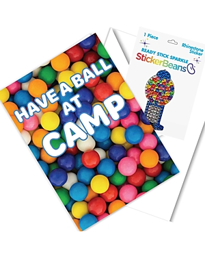 StickerBeans Blue Gumballs Greeting Card and Sticker