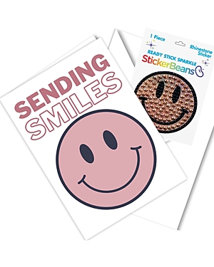 StickerBeans Sending Smiles Greeting Card and Sticker