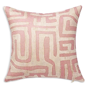 St. Frank Terracotta Classic Kuba Cloth Decorative Pillow, 22 X 22