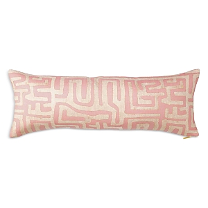 St. Frank Terracotta Classic Kuba Cloth Decorative Pillow, 40 X 15