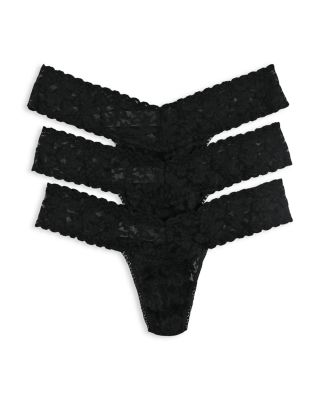 Signature Lace Low Rise Thongs, Set of 3