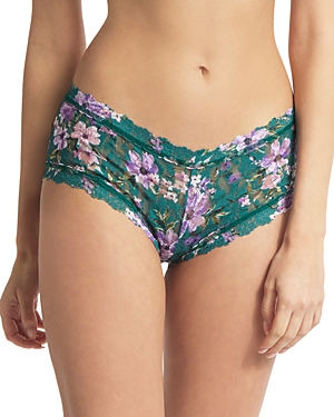 Shop Hanky Panky Signature Lace Printed Boyshort In Flowers In Your Hair