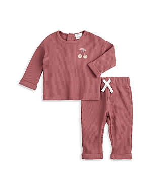 Firsts by petit lem Girls' Jazzbery Thermal Top & Pants Set - Baby