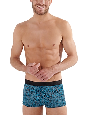 Shop Hom Colin Printed Trunks In Ppf Turquo