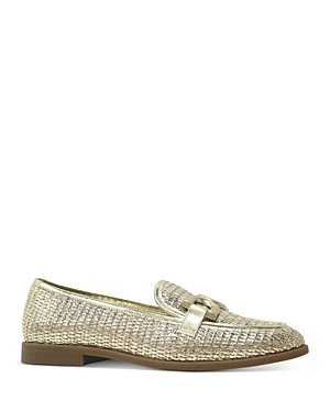 Shop Kenneth Cole Women's Linda Almond Toe Bit Detail Loafers In Soft Gold