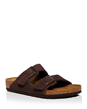 Shop Birkenstock Men's Arizona Slide Sandals In Dark Brown 2