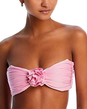 Shop Capittana Katia Shine Bikini Top In Pink Shine