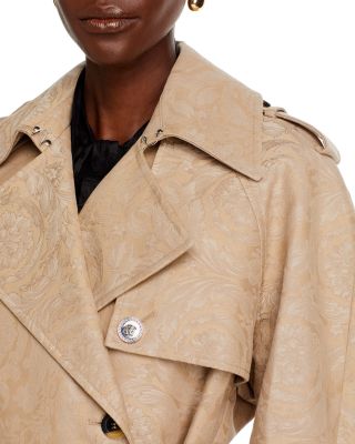 Versace Barocco Jacquard Trench Coat | Bloomingdale's