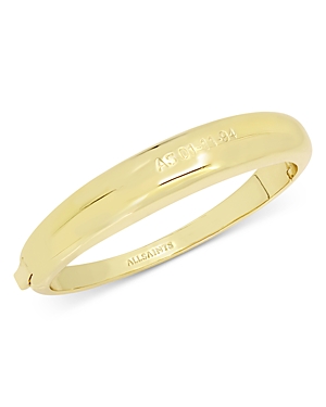 Shop Allsaints Signature Bangle Bracelet In Gold