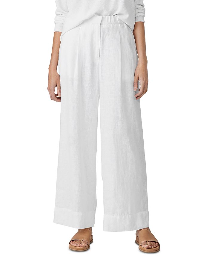 Eileen Fisher Petites Wide Leg Linen Pants Bloomingdale