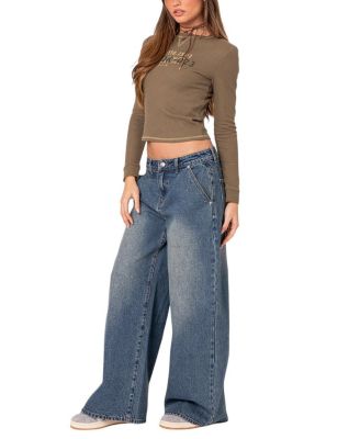 Super Baggy Wide Leg Jeans in Blue