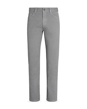 Shop Zegna Roccia Stretch Jeans In Medium Grey Solid