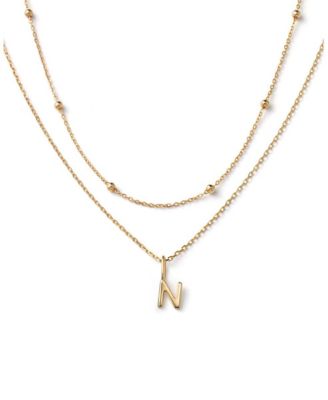 Ana Luisa 10K Gold Layered Letter Necklace