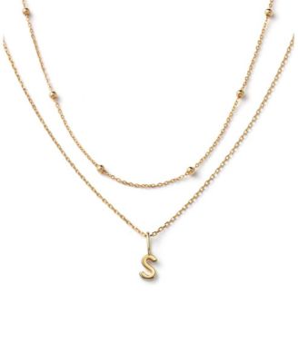 Ana Luisa 10K Gold Layered Letter Necklace