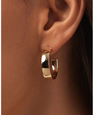 10K Gold Bold Hoops Medium