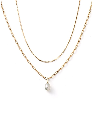 10K Gold Cultured Freshwater Pearl Layers Set