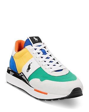 Shop Polo Ralph Lauren Men's Color Blocked Sneakers In Assym