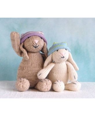 Knit Cotton Brown Bunny In Slouch Hat - Ages 0+