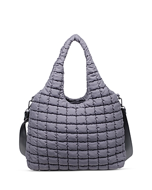 Sol & Selene Elevate Puffer Extra Large Hobo Tote In Grey