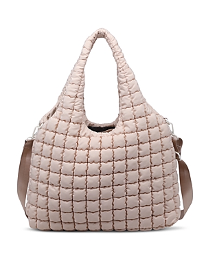 Sol & Selene Elevate Puffer Extra Large Hobo Tote In Cream