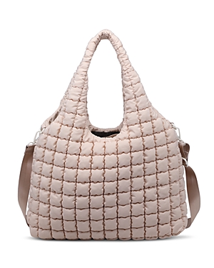 Shop Sol & Selene Elevate Puffer Extra Large Hobo Tote In Cream