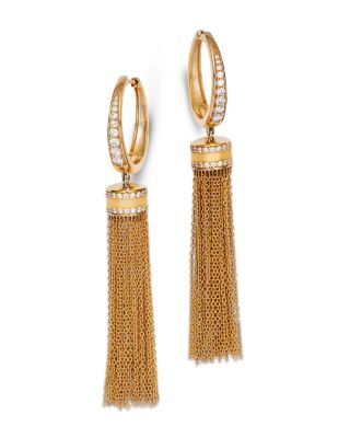 Bloomingdale's Fine Collection - Diamond Tassel Drop Earrings in 14K Yellow Gold, 0.75 tcw