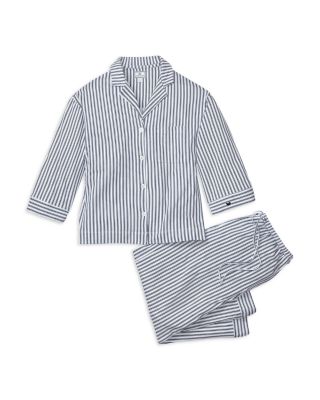 French Ticking Wide Leg Pajama Set