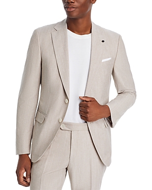Shop Hugo Boss Hutson Slim Fit Suit Jacket In Medium Beige