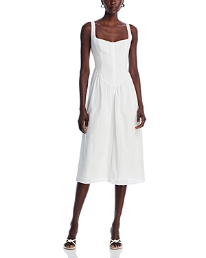 Aqua Eyelet Princess Midi Dress - 100% Exclusive In White
