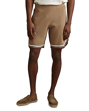 Reiss Jack Textured Tipped Shorts In Neutral