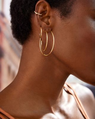 Dalilah Bead C-Hoop Earrings