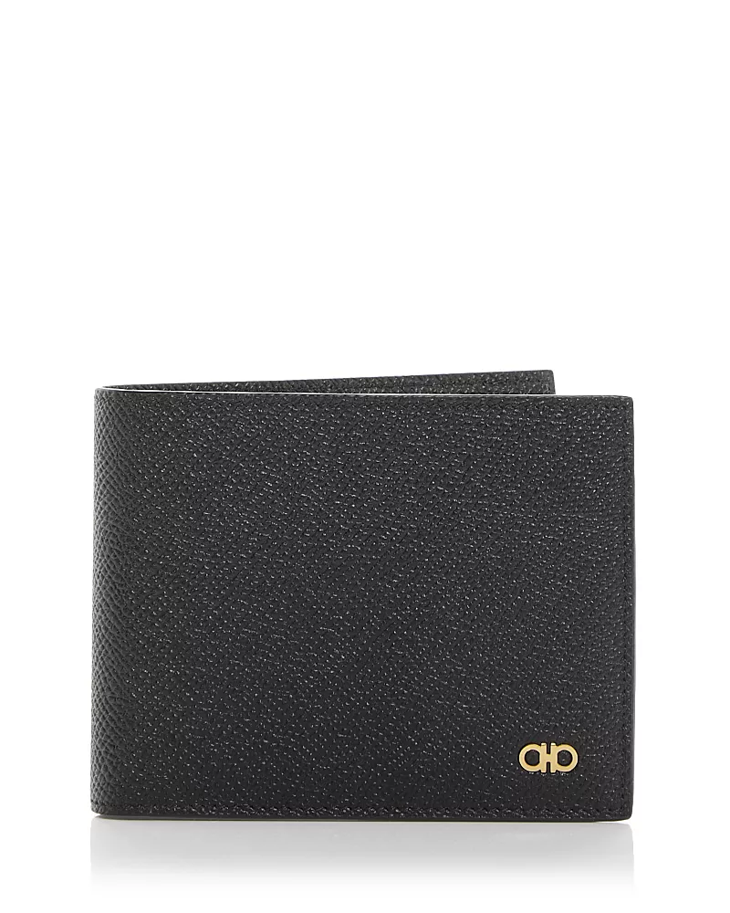Ferragamo Micro Gancio Leather Bifold Wallet