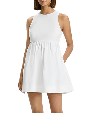 Shop Theory Pleated Mini Dress In White
