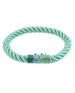 Shop Aqua Eno Pave Clasp Twisted Cord Flex Bracelet - 100% Exclusive In Blue