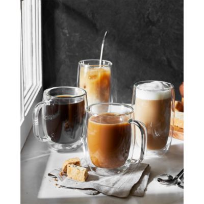 Sorrento Plus Coffee Glass Mug, Set of 2