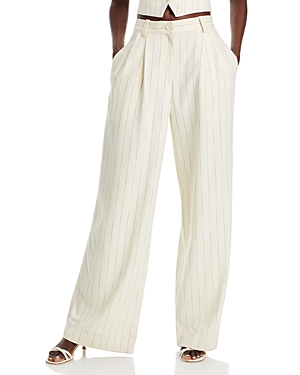 Shop A.l.c Alfie Pants In Cream/black Stripe