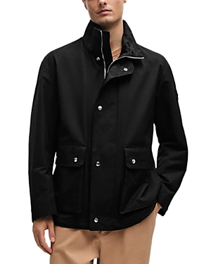 Shop Hugo Boss Cabato Hooded Jacket In Black