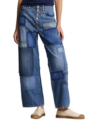 Ralph Lauren Women's High Rise Wide Leg Jeans White