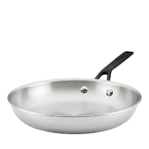 Shop Kitchenaid 5 Ply Stainless Steel 10 Skillet In Silver