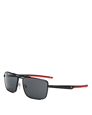 Shop Ferrari Square Sunglasses, 60mm In Black/gray Solid
