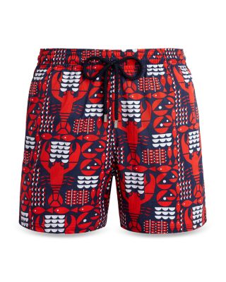 Moorise Lobsters Print 5" Swim Trunks