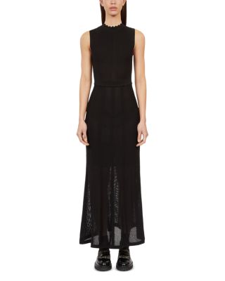 The Kooples - Romantic Mixed Knit Maxi Dress