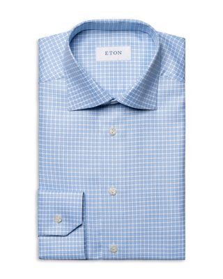 Eton - Contemporary Fit Check Twill Dress Shirt