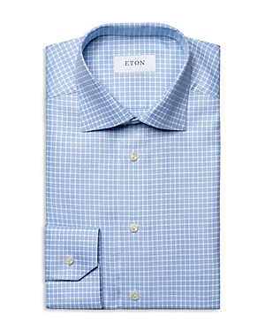 Contemporary Fit Check Twill Dress Shirt