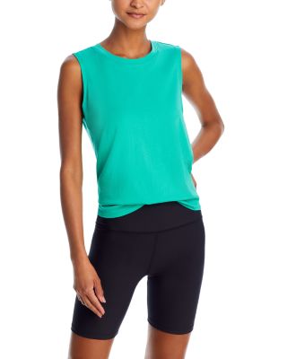 Aqua Athletic Scallop Hem Tank Top - Exclusive