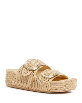 Loeffler Randall - Women's Woven Buckled Espadrille Platform Sandals