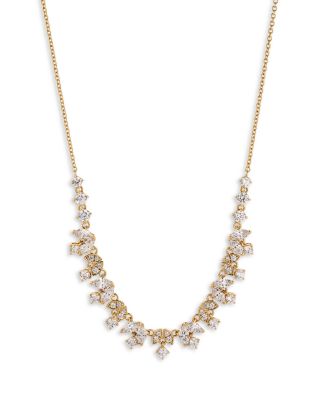 Nadri Midsommer Cubic Zirconia Tulip Collar Necklace in 18K Gold Plated, 16-18