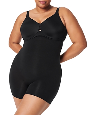 Shop Spanx High Waisted Shorty In Very Black