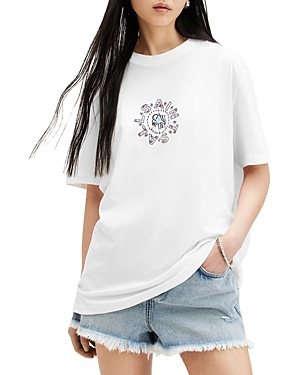 Shop Allsaints Caliwater Graphic Print Tee In White